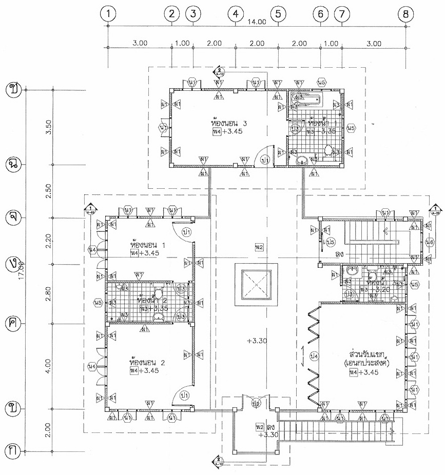 Thai House Plans 3 bed, 3 bath + Maids