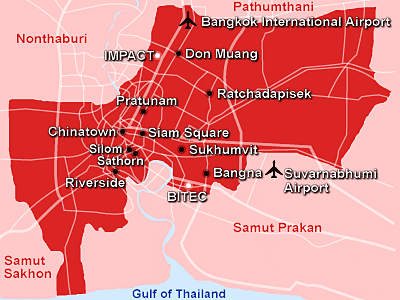 Detailed map of bangkok