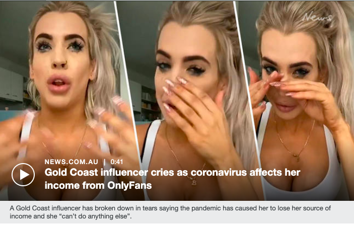 Gold Coast influencer cries as coronavirus affects her income from OnlyFans-screenshot-2020-05-07-07-08-a