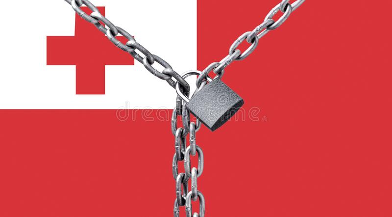 What are you drinking today?-metal-chain-lock-tonga-flag-concept