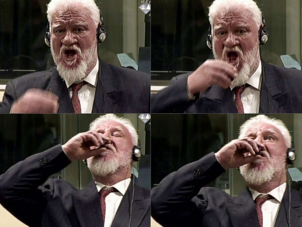 Convicted war criminal dies after drinking 'poison' in court-praljak-1-gty-er-171129_4x3_992-jpg